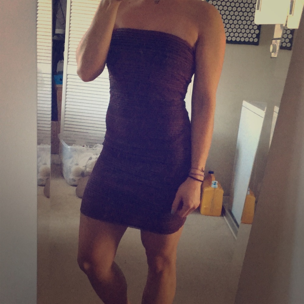 Dark purple bodycon dress